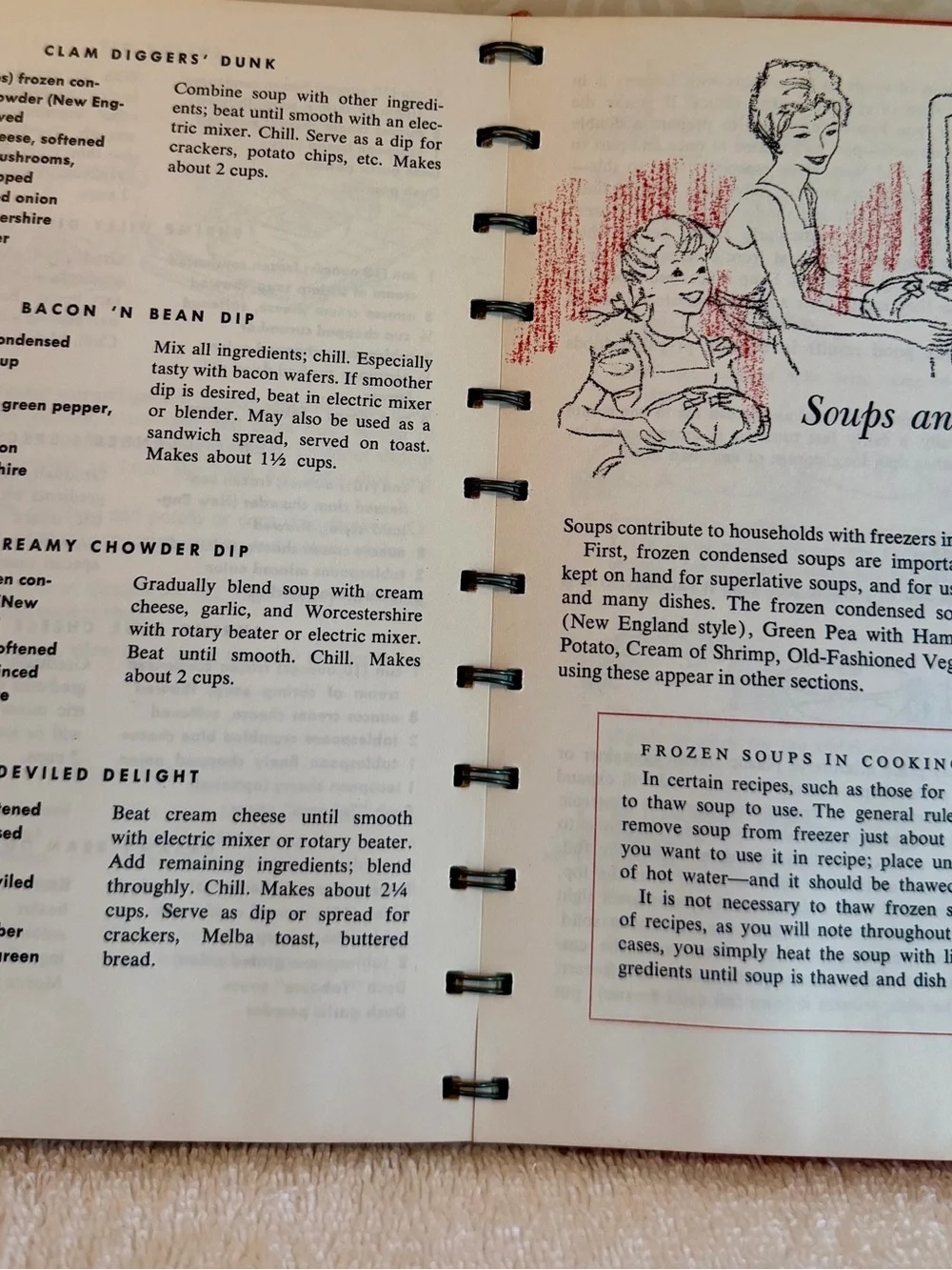 Vintage 1968 Campbell’s Cooking With Soup Cookbook – 608 Recipes Spiral Bound